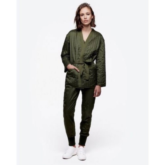 Daya by Zendaya Green Quilted Kimono Jacket - Picture 2 of 8